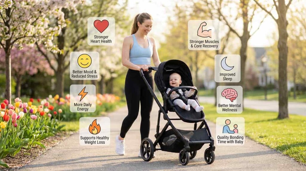 benefits of postpartum walking
