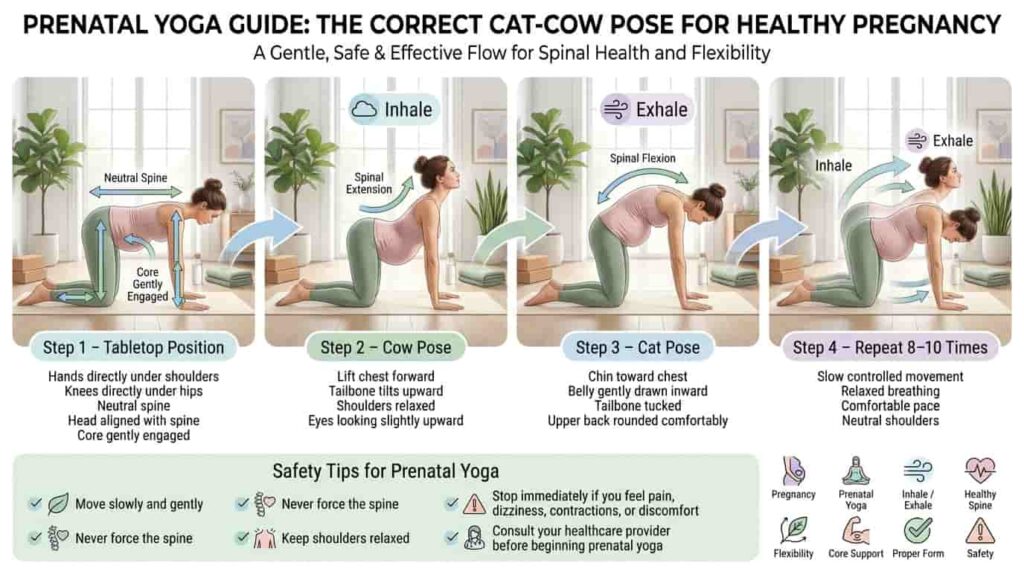 cat cow pregnancy yoga pose