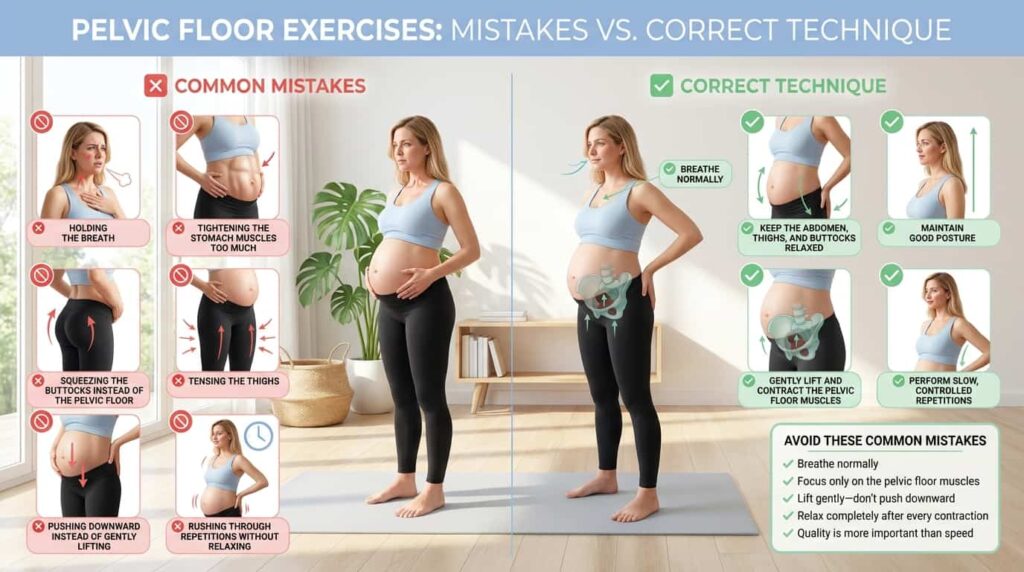 common pelvic floor exercises pregnancy mistakes