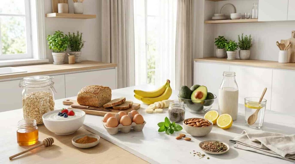 healthy breakfast ingredients