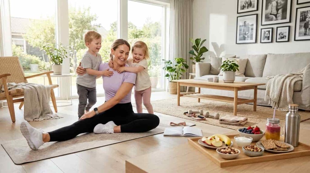 healthy home workout for moms lifestyle
