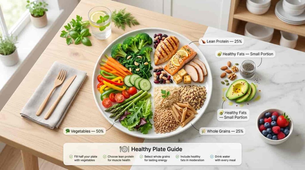 healthy recipes balanced plate