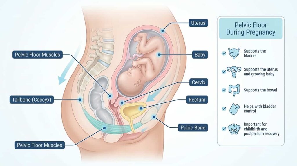 pelvic floor muscles pregnancy anatomy