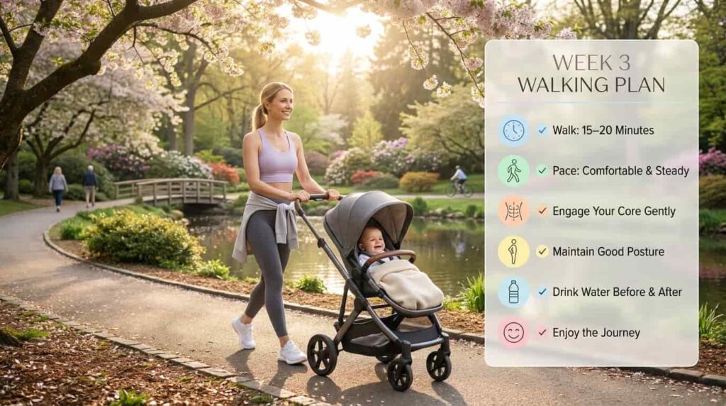 postpartum walking schedule