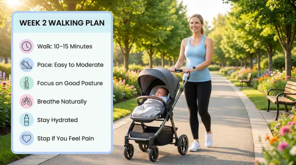 postpartum walking schedule