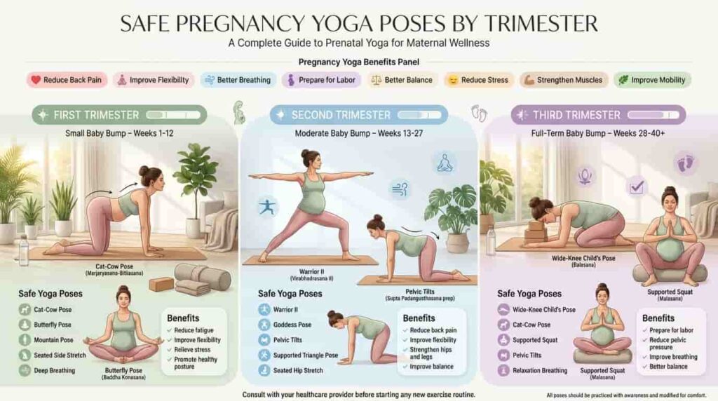 pregnancy yoga by trimester