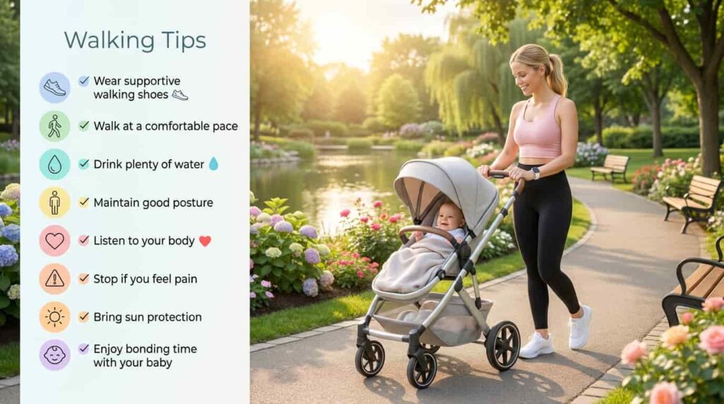 walking with stroller after pregnancy