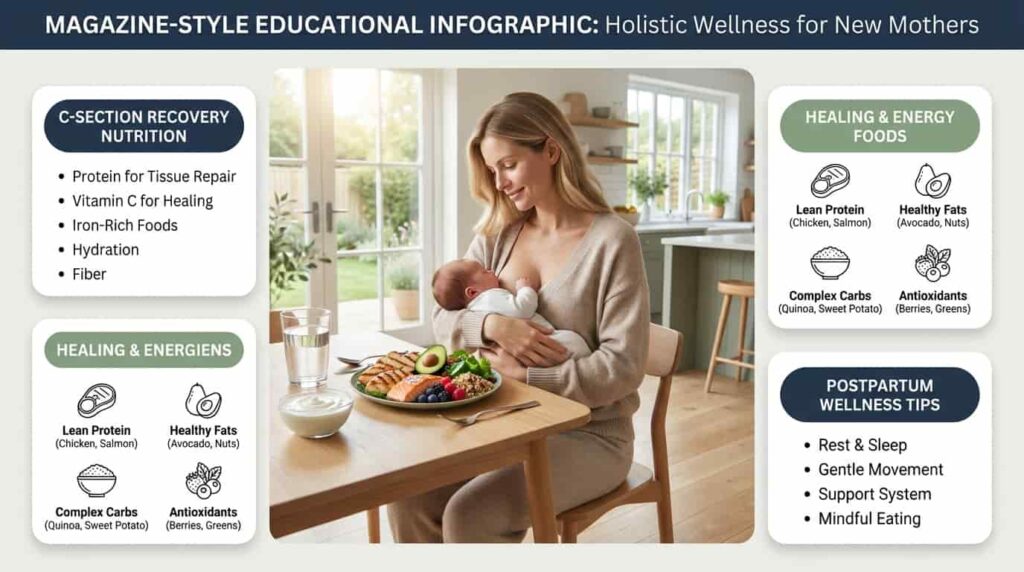 Healthy foods that support cesarean recovery and healing